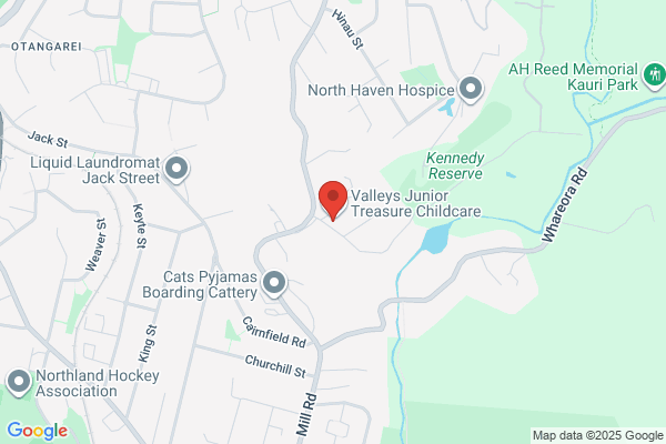 Map for Valleys Little and Junior Treasures