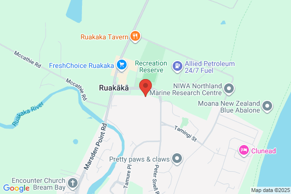 Map for Bream Bay Kindergarten