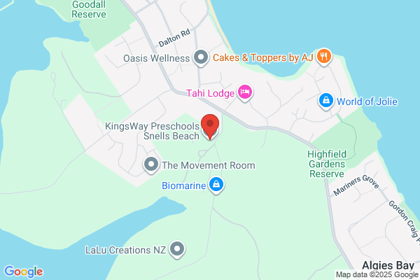 Map for Kingsway Preschool Snells Beach