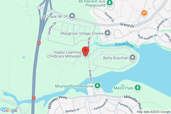 Map for Happy Learning Childcare Millwater