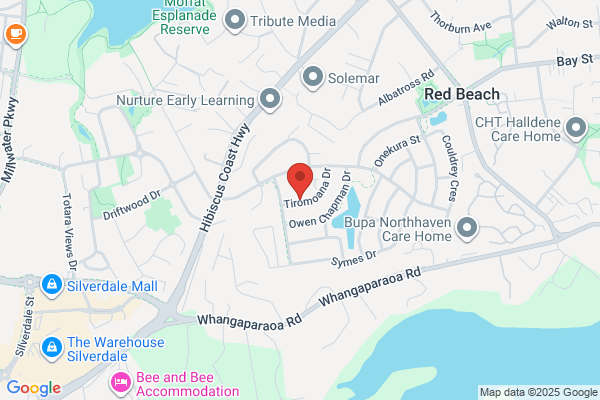 Map for Happy Hearts Early Learning Centre - Red Beach Ltd