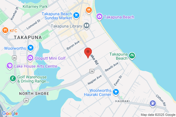 Map for Kiddos Childcare Takapuna