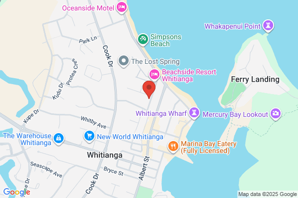 Map for Central Kids Kindergartens - Mercury Bay