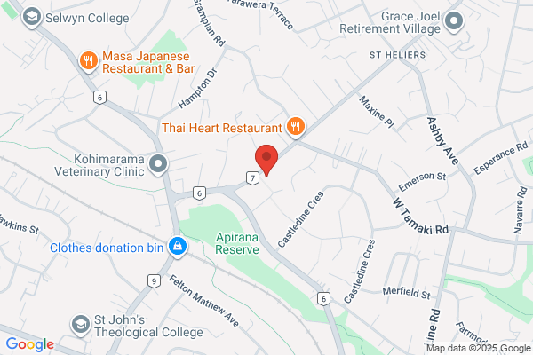 Map for Bear Park Kohimarama