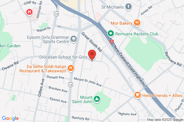 Map for Diocesan School for Girls Foundation Class