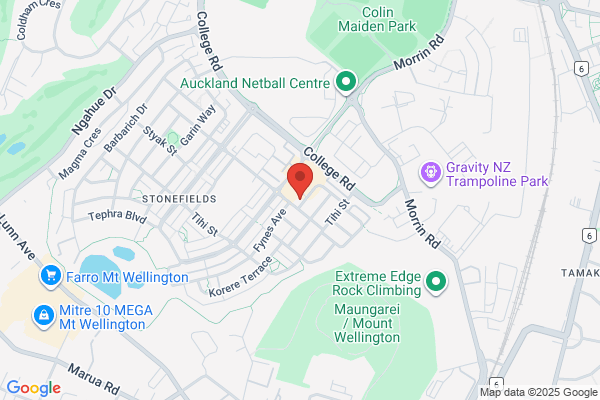 Map for Peacocks Early Learning Stonefields