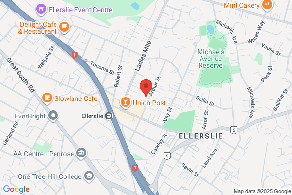 Map for Pohutukawa Kindergarten