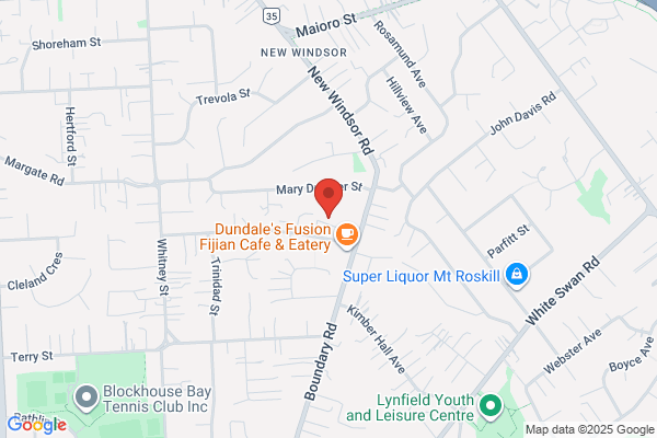 Map for Blockhouse Bay Christian Kindergarten