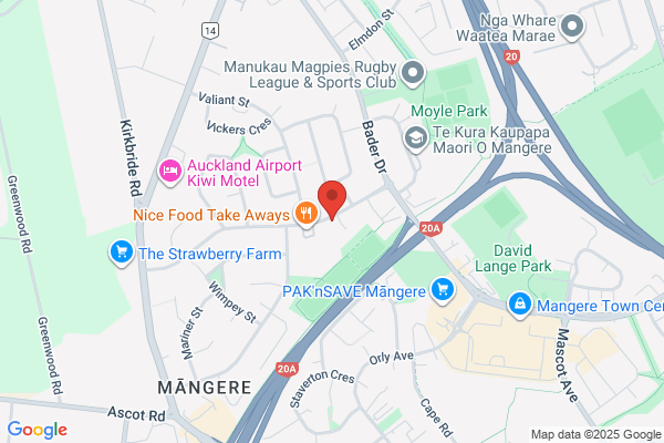 Map for Mangere West Kindergarten