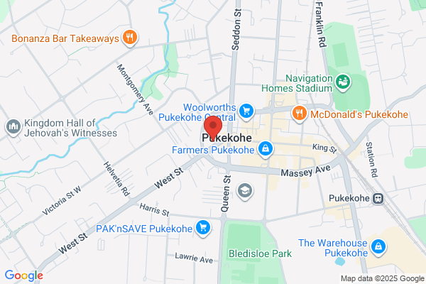 Map for Pukekohe Central Kindergarten