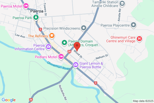 Map for Central Kids Kindergartens - Paeroa