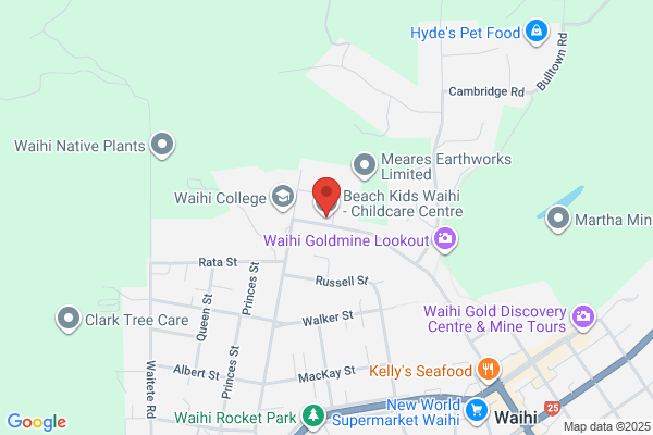 Map for Beach Kids Waihi