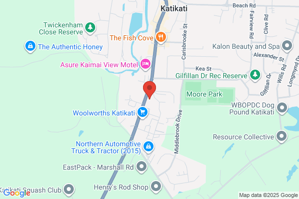 Map for Busy Bees Katikati