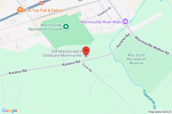 Map for Old MacDonalds Childcare Morrinsville
