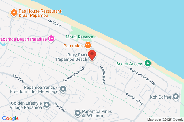 Map for Busy Bees Papamoa Beach