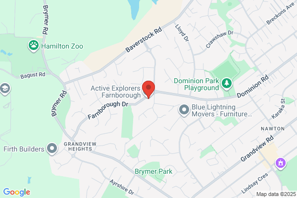 Map for Active Explorers Farnborough