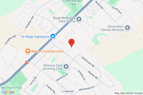 Map for Central Kids Kindergartens - Rotorua East