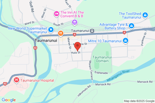 Map for Central Kids Kindergartens– Taumarunui