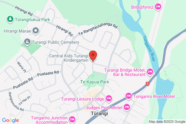 Map for Central Kids Kindergartens - Tūrangi