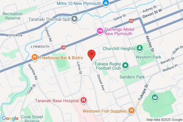 Map for New Plymouth Montessori Association