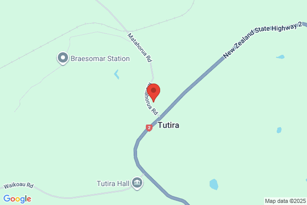 Map for Tutira Kindergarten