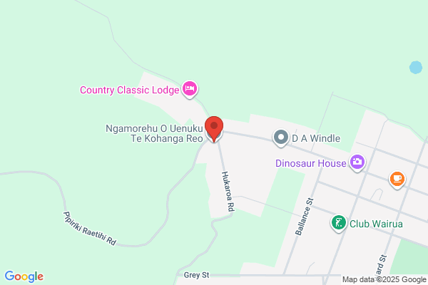 Map for Te Kōhanga Reo o Ngā Mōrehu o Uenuku