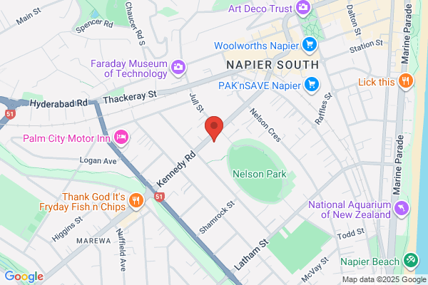 Map for Nelson Park Kindergarten Toddler and Baby