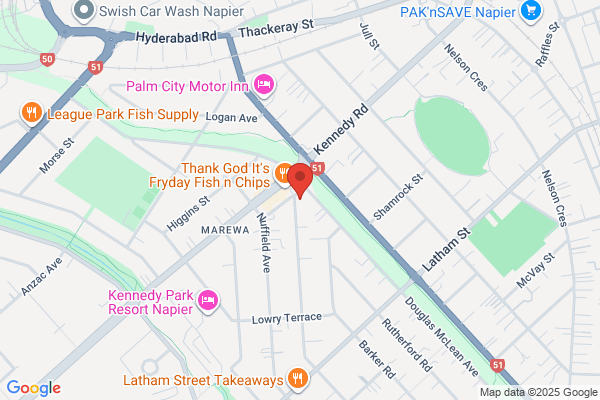 Map for Marewa Kindergarten