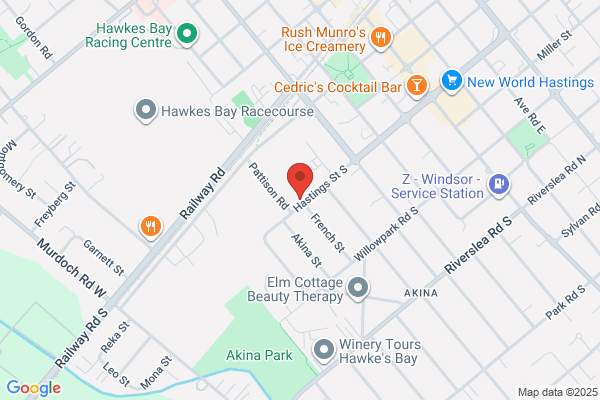 Map for Central Hastings Early Learning Centre