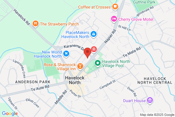 Map for Havelock North Village Kids