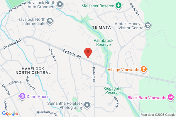 Map for Te Mata Kindergarten