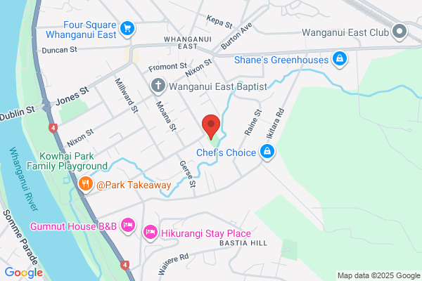 Map for Whanganui East Kindergarten