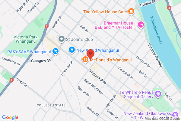 Map for Whanganui Central Baptist Kindergarten (CBK)