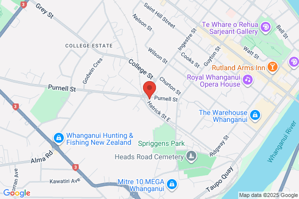 Map for Wonder Kids, Whanganui