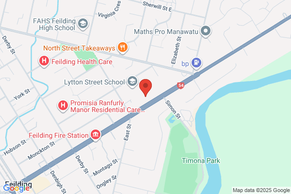 Map for Feilding Playcentre