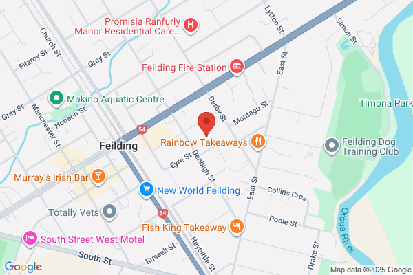 Map for Feilding Kindergarten