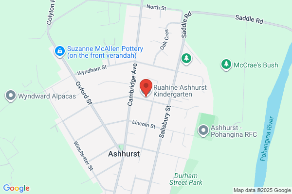 Map for Ashhurst Kindergarten