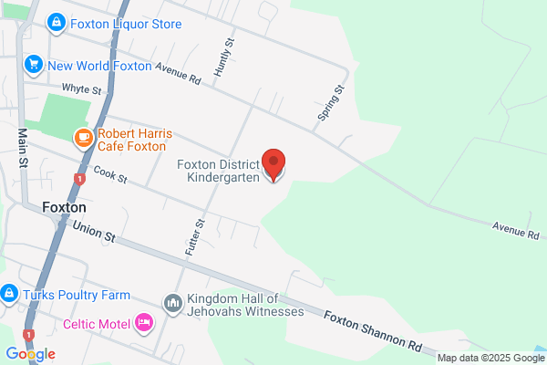 Map for Foxton District Kindergarten