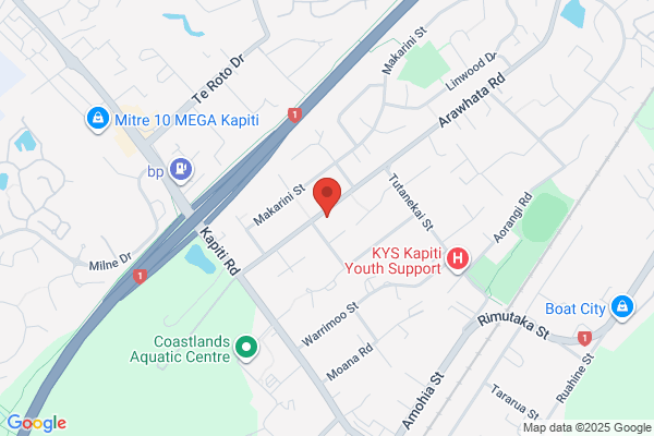 Map for Wonder Kids Kāpiti