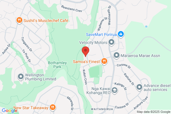 Map for A'oga Amata (Porirua) E F K S