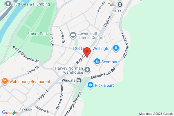 Map for Wonder Kids Lower Hutt