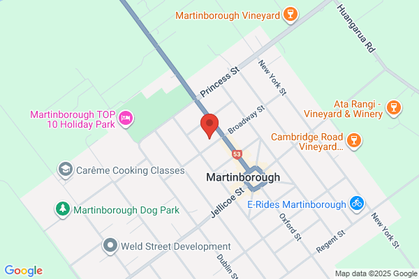 Map for Busy Bees Martinborough