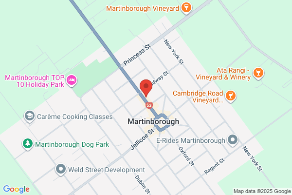 Map for Bell St Early Learning Centre Ltd - Martinborough