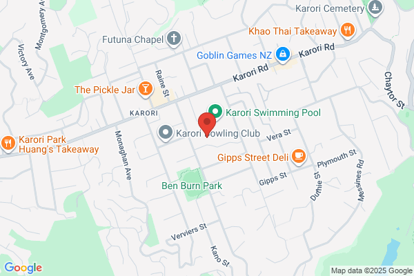 Map for Karori Kids Incorporated