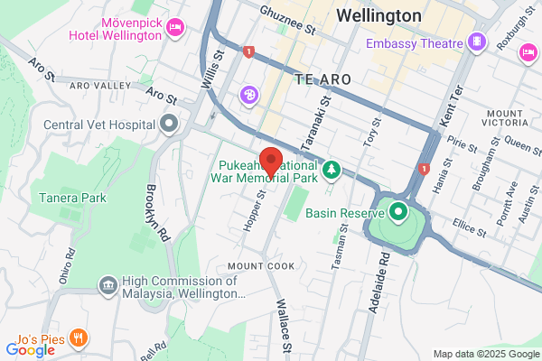 Map for Millie's House, Hopper St