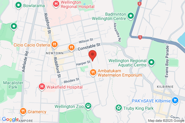 Map for Wellington South Kindergarten