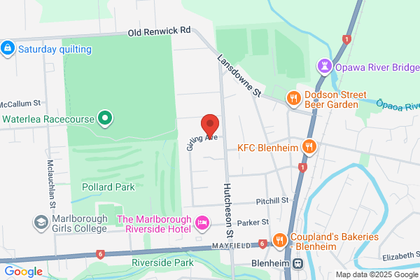 Map for Mayfield Kindergarten (Blenheim)