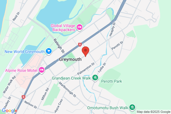 Map for Kidsfirst Kindergartens Greymouth