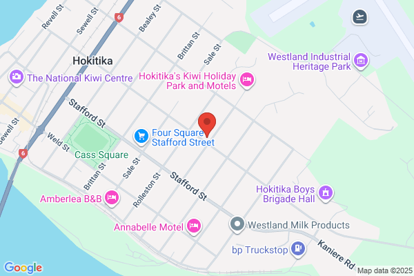 Map for Active Explorers Hokitika