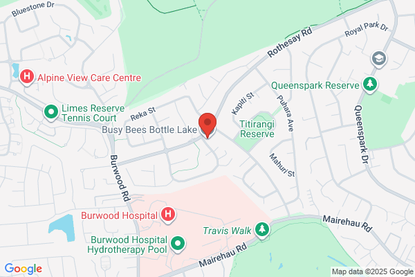 Map for Busy Bees Bottle Lake